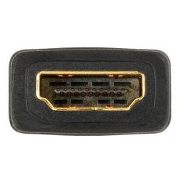 Audio/video Złączka, HDMI F-HDMI F, 0, czarna, Logo