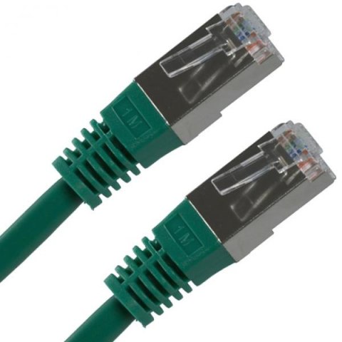 FTP patchcord, Cat.5e, RJ45 M-5m, chroniony, zielony, czysta miedź economy