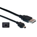 Kabel USB (2.0) USB A M- 4 pin M 1.8m czarny