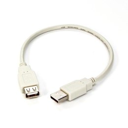 Kabel USB (2.0) USB A M- USB A F 0.3m czarny/biały Logo blistr