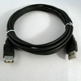 Kabel USB (2.0) USB A M- USB A F 1.8m czarny Logo Economy