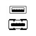 Kabel USB (2.0) USB A M- USB A F 1.8m czarny Logo