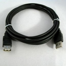 Kabel USB (2.0) USB A M- USB A F 3m czarny Logo Economy