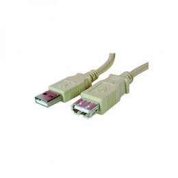 Kabel USB (2.0) USB A M- USB A F 3m szary