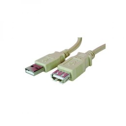 Kabel USB (2.0) USB A M- USB A F 5m szary