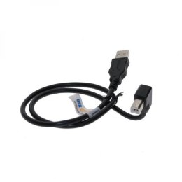 Kabel USB (2.0) USB A M- USB B M 2m pod katem 90° czarny
