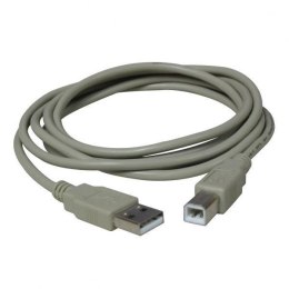Kabel USB (2.0) USB A M- USB B M 3m szary Logo blistr