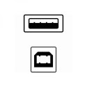 Kabel USB (2.0) USB A M- USB B M 3m szary Logo