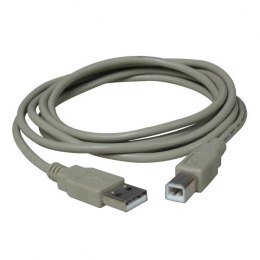 Kabel USB (2.0) USB A M- USB B M 3m szary