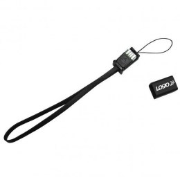 Kabel USB (2.0) USB A M- USB micro M 0.3m czarny Logo smycz na telefon