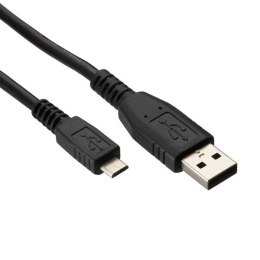 Kabel USB (2.0) USB A M- USB micro M 0.6m czarny Logo