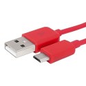 Kabel USB (2.0) USB A M- USB micro M 1m czerwony