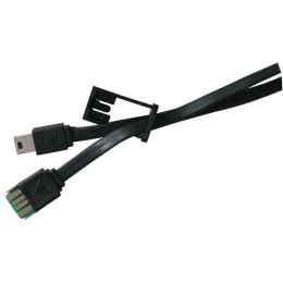 Kabel USB (2.0) USB A M- USB mini M (5 pin) 0.3m czarny Logo smycz do aparatu