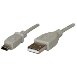 Kabel USB (2.0) USB A M- USB mini M (5 pin) 2m czarny Logo blistr