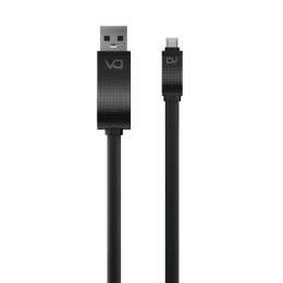 Kabel USB (2.0) USB A- USB micro 1m płaski czarny DA Marvo box DT0010MBK
