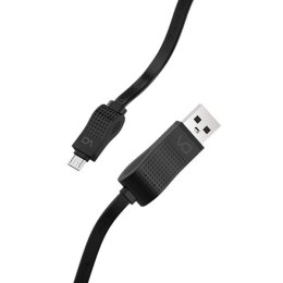 Kabel USB (2.0) USB A- USB micro 1m płaski czarny DA Marvo box DT0010MBK