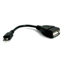Kabel USB (2.0) USB micro OTG M- USB A OTG F 0.15m czarny Logo