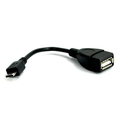 Kabel USB (2.0) USB micro OTG M- USB A OTG F 0.15m czarny