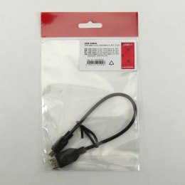 Kabel USB (2.0) USB mini M (5pin)- USB A F 0.2m czarny Logo
