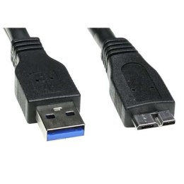 Kabel USB (3.0) USB A M- USB micro B M 0.5m czarny Logo blistr