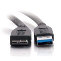 Kabel USB (3.0) USB A M- USB micro B M 2m czarny Logo blistr