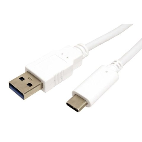 Kabel USB (3.1) USB A M- USB C M 0.5m okrągły biały plastic bag