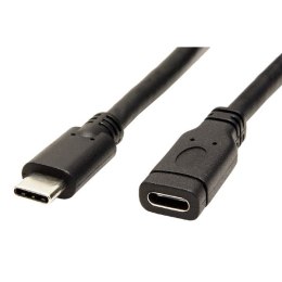 Kabel USB (3.1) USB C M- USB C F 1m czarny plastic bag przedłużacz