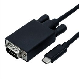Kabel USB (3.1) USB C M- VGA M 2m okrągły czarny plastic bag 1080p@60Hz