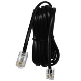 Kabel telefoniczny, RJ11 M-10m, płaski, czarny, do ADSL modem economy