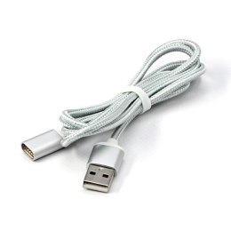 Magnetyczny klabel USB (2.0) USB A M- Magnetická koncovka 1m srebrny