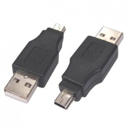 Redukcja (2.0) USB A (2.0) M-USB mini (2.0) M 5 pin 0 czarna Logo
