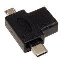 USB (3.0) Redukcja USB A (3.0) F-USB micro B (M) + USB C (3.1)M 0 czarna plastic bag OTG