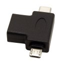 USB (3.0) Redukcja USB A (3.0) F-USB micro B (M) + USB C (3.1)M 0 czarna plastic bag OTG