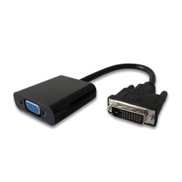 Video Konwerter z cyfrowego na analogowy DVI (24+1) M-VGA (D-Sub) F 025 czarna z micro USB