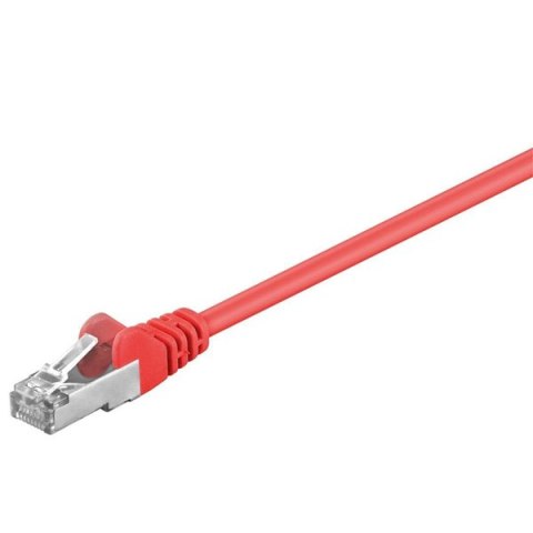 FTP patchcord, Cat.5e, RJ45 M-0.25m, chroniony, czerwony, economy