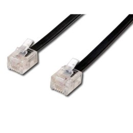 Kabel telefoniczny, RJ11 M-3m, czarny, do ADSL modem economy