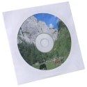 Koperta na 1 szt. CD, papier, biała, z okienkiem
