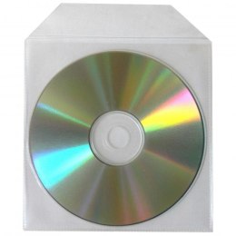 Koperta na 1 szt. CD, polipropylen, przezroczysta, z lepiącą klapką, 100-pack, cena za 1 sztukę