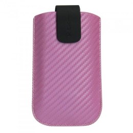 Opakowanie na telefon, różowe, karbon design, 110 x 55 x 20
