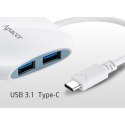 USB (3.1) USB typ C hub 4-port AP350 biały Apacer