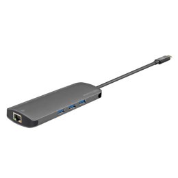 USB (3.1) USB typ C hub 8-port PrimeHub-C czarny Promate USB 3.1 USB 3.0 RJ45 SD HDMI AUX