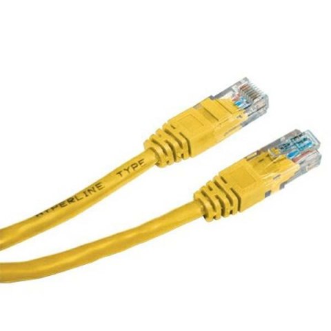 UTP patchcord, Cat.6, RJ45 M-0.5m, nieekranowany, żółty, economy