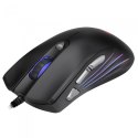 Marvo Mysz G813 7200DPI optyczna 7kl. 1 scroll przewodowa USB czarna do gry RGB podświetlenie