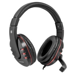 Defender Warhead G-160 Gaming Headset słuchawki z mikrofonem regulacja głośności czarna 2x 3.5 mm jack