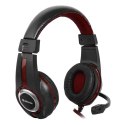 Defender Warhead G-185 Gaming Headset słuchawki z mikrofonem regulacja głośności czarno-czerwona 2x 3.5 mm jack