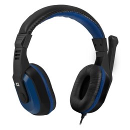 Defender Warhead G-190 Gaming Headset słuchawki z mikrofonem regulacja głośności czarno-niebieski 2x 3.5 mm jack