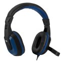 Defender Warhead G-190 Gaming Headset słuchawki z mikrofonem regulacja głośności czarno-niebieski 2x 3.5 mm jack