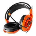E-Blue Cobra I, Gaming Headset, słuchawki z mikrofonem, pomarańczowa, 2x 3.5 mm jack