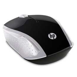 HP mysz 200 Wireless Pike Silver 1000DPI 2.4 [GHz] optyczna 3kl. 1 scroll bezprzewodowa srebrna 2 szt AAA MacOS X 10.x