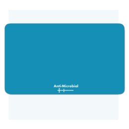 Podkładka pod mysz Polyprolylen niebieska 24x19cm 0.4mm Logo antybakteryjna